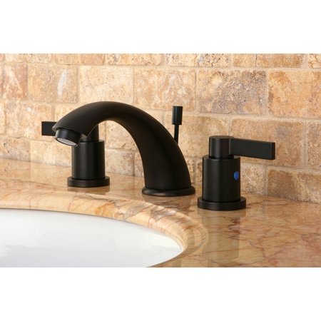 Kingston Brass KB8965NDL 8" Widespread Bathroom Faucet, Oil Rubbed Bronze KB8965NDL